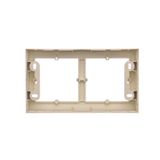 Double socket outlet with Schuko earthing and shutters, 16A, white