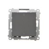 Two-pole switch, 10AX, graphite mat