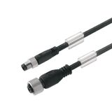 Sensor-actuator Cable, M8 / M12, Number of poles: 4, 2 m, pin, straigh