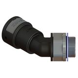 AAPA-36M40SB-13 zwart  Hoek 45° metal. M-schroefdr. draaibaar L