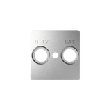 Cover for RTV-SAT aerial socket, aluminum