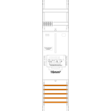 Counter field Z1B-16-ZSK, H=1050mm, 1 field, 1-3.HZ 16mm², 1 ZSK set (Z1B-16-ZSK)