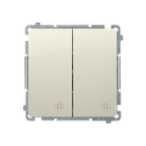 Double intermediate switch, (module), 10AX, quick connection