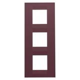 GEO INTERNATIONAL PLATE - IN PAINTED TECHNOPOLYMER - 2+2+2 MODULES VERTICAL - TUSCAN RED - CHORUSMART