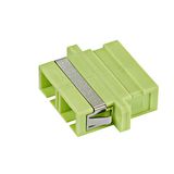 FO Coupler SC-Duplex, Plastic, OM5, ceramic, flange