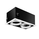 LUDOSPOT 111 HOUSING SQUARE RECT X2 CARDAN WHT
