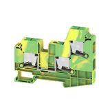 PE terminal, SNAP IN, Green/yellow, 10 mm², 1000 V, Number of connecti