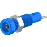 2 mm socket, solder connection, mounting Ø 5.3 mm, blue, 23.0050-23
