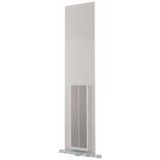 XTSZFFPV42-W425 Front plate (section high), ventilated, W=425mm, IP42, grey