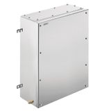 Klippon TB FS (Terminal Box - Fixing Screw), Empty enclosure, stainless steel enclosure, Height: 620 mm, Width: 450 mm, Depth: 200 mm, Material: Stainless steel 1.4404 (316L), electropolished, silver
