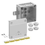 Junction box, Type of protection IP66/IP67/IP69, max. 2,5², IK09, Protection class II, Ui 450V AC, Ui 450V DC, DLG, DNV, VDE, Halogen free