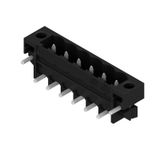 PCB plug-in connector, male header, Solder flange, THT/THR solder connection, 5.08 mm, Number of poles: 6, 270°, Solder pin length (l): 3.2 mm, tinned, black, Box