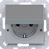 SCHUKO wall socket, locking device, plug-in, A.x/C.x, titanium