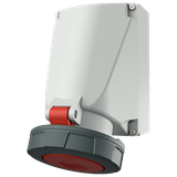 Wallmounted recept., 63A5p 6H400V, IP67