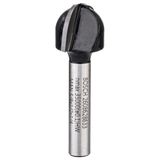 Core box bit, 1/4", R1 8 mm, D 15.9 mm, L 12.3 mm, G 45 mm