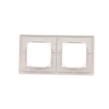 Two-way switch illuminated without pictogram, LED not replaceable Color: blue, (module), 10AX, quick connection, beige