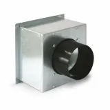 Outer plenum in galvanised steel for design grilles - 1 rear outlet d75/63mm