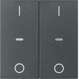 Cover I/O for 2gang for push-b. module, clearlenses, S.1/B.3/B.7, ant.