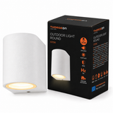 Outdoor Wall Light without Light Source 1xGU10 IP65 Round Matt White THORGEON