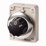 M30C-FW3 Changeover switch, RMQ-Titan, With rotary head, momentary, 3 positions, inscribed, Metal bezel