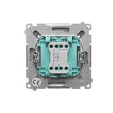 Double button for switches and push buttons, champagne matt