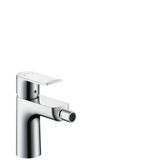 Metris 100 bidet mixer with pop-up, chrome