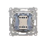 Cover for single socket outlet with earthing IP44 - same color flap & cover, antibacterial white