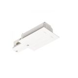 EUTRAC feed-in for recessed 3-circuit tracks, polarity left white 230V