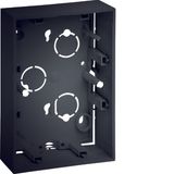 Housing 1.5gang surface-mounted for double socket outlet, S.1, anthrac