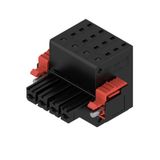 PCB plug-in connector, female plug, 7.62 mm, Number of poles: 4, 180°, PUSH IN with actuator, Tension-clamp connection, Clamping range, max. : 10 mm², Box