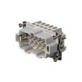 HDC insert, Male, 500 V, 16 A, Number of poles: 10, Tension-clamp connection, Size: 4