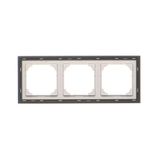Triple frame, glass, black pearl