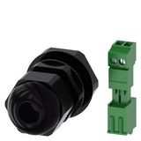 Metric M25 cable gland for AS-i, for enclosure with 4-6 command points