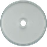 Glass cover plate for rot. switch/spring-return push-button, clear glo