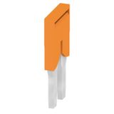Cross-connector (terminal), Plugged, orange, 41 A, Number of poles: 2,