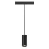 NUMINOS® S 48V TRACK DALI, pendant light, black / chrome, 16W, 1050lm, 3000K, CRI90, 20°
