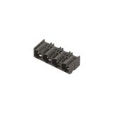 PCB plug-in connector, male header, closed side, THT solder connection, 7.62 mm, Number of poles: 5, 270°, Solder pin length (l): 3.2 mm, tinned, black, Box