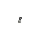 Adjustable straight metal revolving lever with technopolymer roller ? 18 mm, with external metallic parts in stainless steel