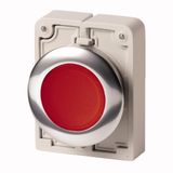 M30C-FDRL-R Illuminated pushbutton actuator, RMQ-Titan, Flat, maintained, red, Blank, Metal bezel