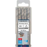 Metal drill bits HSS-G, DIN 338 7 x 69 x 109 mm 10 pcs.