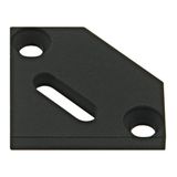 Profile end cap KLE flat open for cable entry black