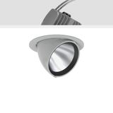 GOLAS maxi, 22 W, 2400 lm, 940, silver, DALI Recessed projectors, D 17
