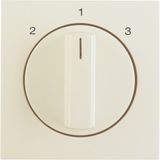 Centre plate rotary knob 3-step switch, Berker S.1 white glossy