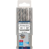 Metal drill bits HSS-G, DIN 338 7,4 x 69 x 109 mm 10 pcs.
