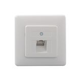 1-fach UAE-Steckdose, reinweiß (ähnlich RAL 9010), mit Metalltragring, mit Spreizkrallen, mit Zentralstück