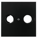 C.PLATE F/R TV-SAT SOCK MULTIBR 2OUT MATTE BK