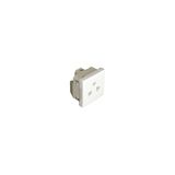EARTH SOCKET (EURO-USA TYPE)-2MOD MATTE WHITE