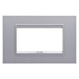 LUX PLATE - IN TECHNOPOLYMER - 4 MODULES - MONOCHROME TITANIUM - CHORUSMART