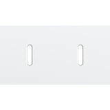 Twofold faceplate, horizontal 71 mm centre distance, for two single sw