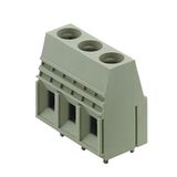 Printed circuit board terminals, 10.16 mm, Number of poles: 2, 90°, Solder pin length (l): 3.2 mm, tinned, Pale green, Clamping yoke connection, Clamping range, max. : 16 mm², Box